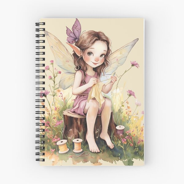 Item preview, Sewing seamstress embroidery cute girl fairy woodland elf designed and sold by BigMRanch.