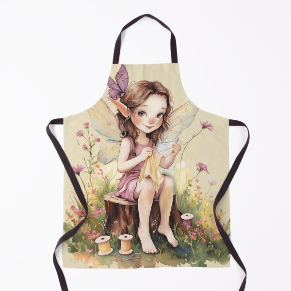 Item preview, Sewing seamstress embroidery cute girl fairy woodland elf designed and sold by BigMRanch.