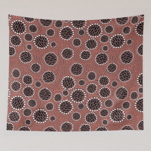 Item preview, Bold shweshwe inspired blooms in earthy colours designed and sold by phatlizzardart.