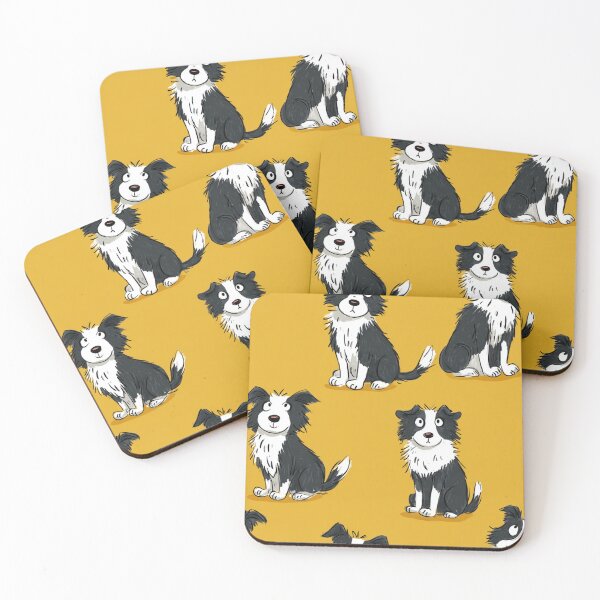 Item preview, Cute Border Collie Dog Cartoon Pattern designed and sold by NicolasGlowArt.