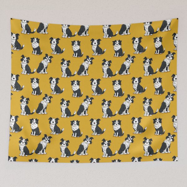 Item preview, Cute Border Collie Dog Cartoon Pattern designed and sold by NicolasGlowArt.