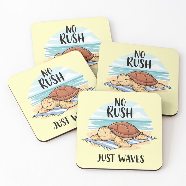 Item preview, No Rush Just Waves – Chill Turtle Beach Design designed and sold by Sea Gem.
