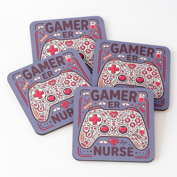 Aperçu de l'œuvre Gamer ER Nurse Cute Controller Nursing Gaming EMERGENCY nurse Life Funny créée et vendue par YarsEingr.