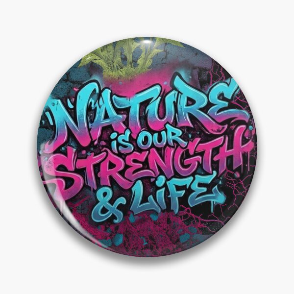Artikelvorschau, Nature Is Our Strength & Life – Urban Graffiti Thistle Design entworfen und verkauft von Oksana Graf Art.