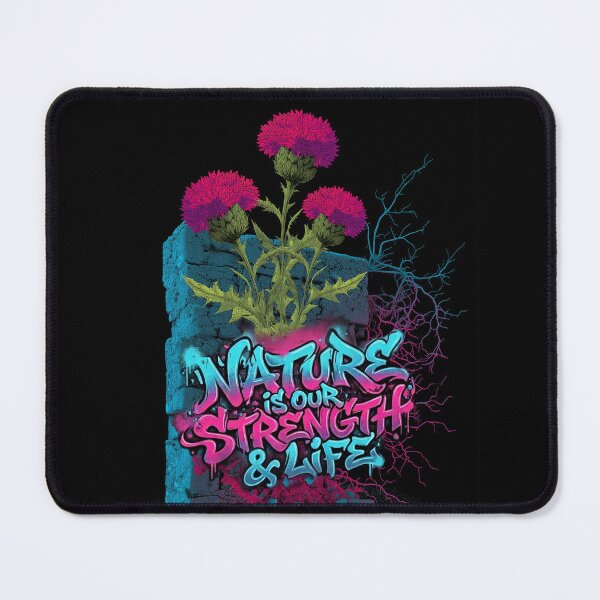 Item preview, Nature Is Our Strength & Life – Urban Graffiti Thistle designed and sold by Oksana Graf Art.