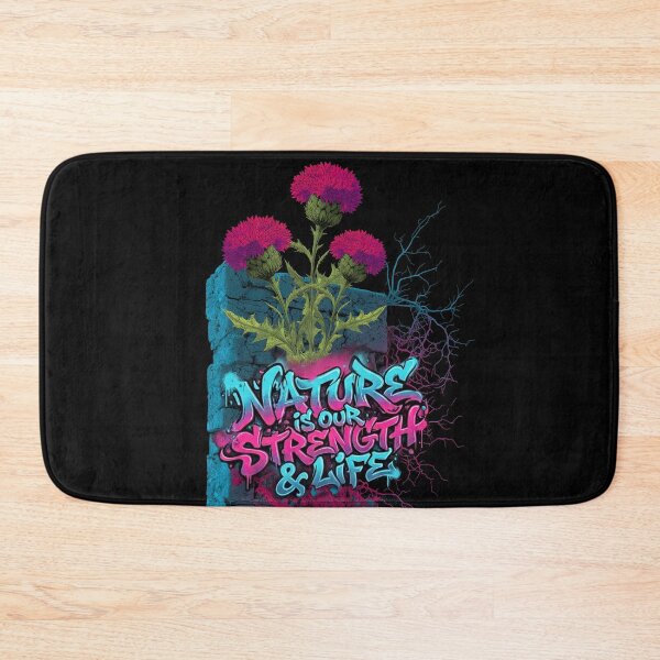 Item preview, Nature Is Our Strength & Life – Urban Graffiti Thistle designed and sold by Oksana Graf Art.