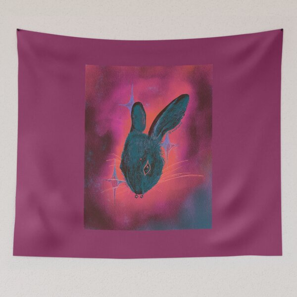 Item preview, Dreamy Red Bunny Head Surreal Aesthetic Art designed and sold by ghostieking.