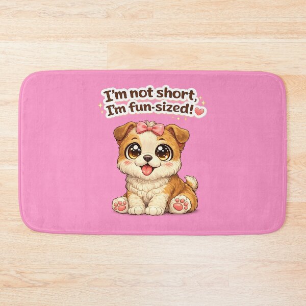 Item preview, Funny Cute Bulldog Big Eyes Kawaii Puppy I’m Short I’m Fun Sized designed and sold by StickyDelights.