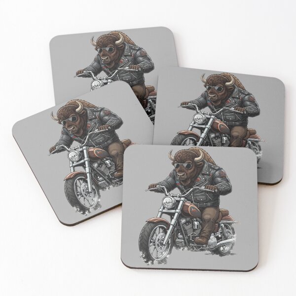 Item preview, Badass Bison Riding Classic Cruiser Motorcycle designed and sold by ASMAR B.