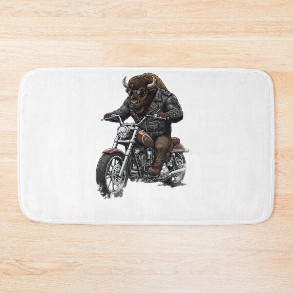 Item preview, Badass Bison Riding Classic Cruiser Motorcycle designed and sold by ASMAR B.
