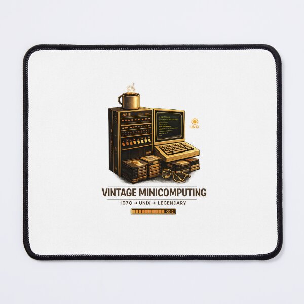 Item preview, Vintage Minicomputing Shirt – 1970 Unix Legendary Graphic, Retro Coffee and Computer Tee designed and sold by lamiarte.