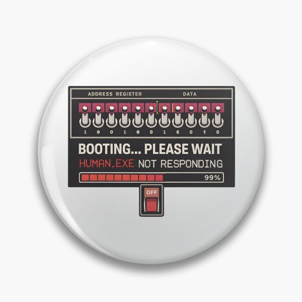 Item preview, Booting Please Wait Shirt – Retro Computer Front Panel, Geek Humor Tee, Human.exe Not Responding Design designed and sold by lamiarte.