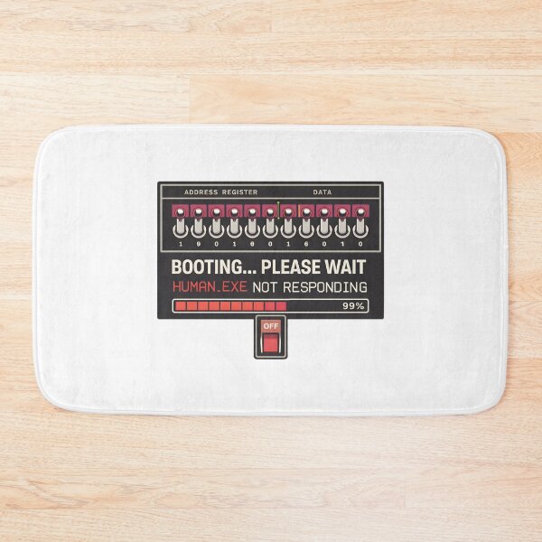 Item preview, Booting Please Wait Shirt – Retro Computer Front Panel, Geek Humor Tee, Human.exe Not Responding Design designed and sold by lamiarte.