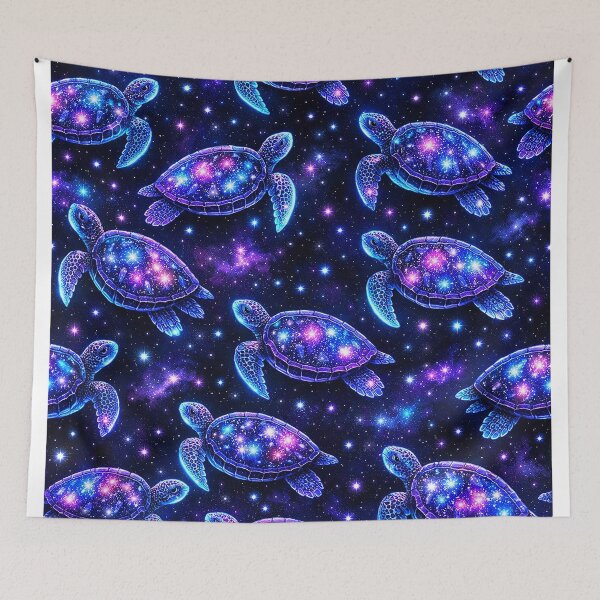 Item preview, Galactic turtles swimming in space designed and sold by Imprearte.