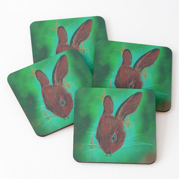 Item preview, Dreamy Green Bunny Head Surreal Aesthetic Art designed and sold by ghostieking.