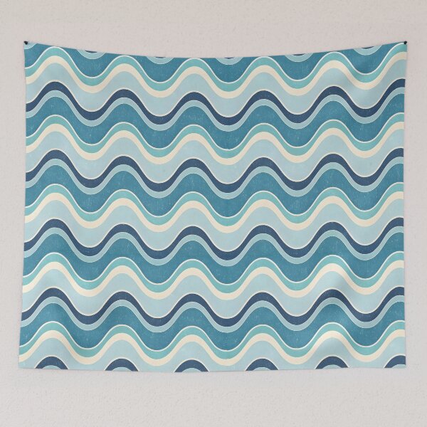 Item preview, Blue wave pattern designed and sold by trendspatterns.