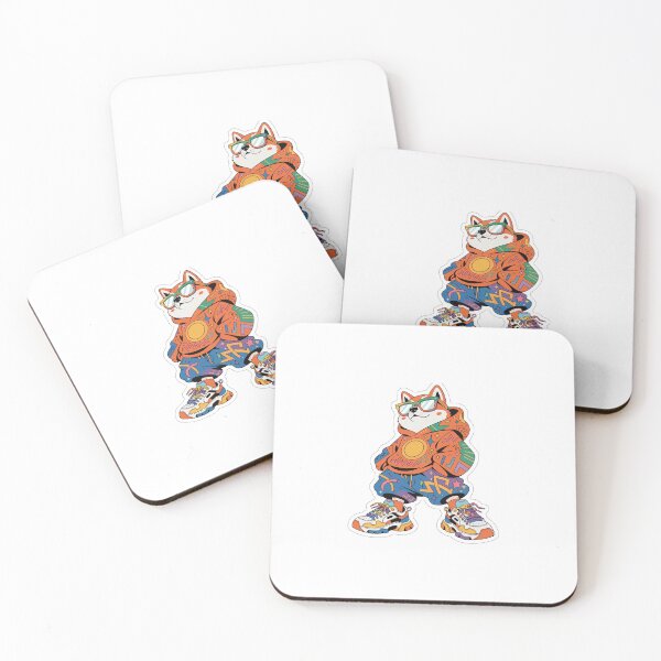 Item preview, Cool Shiba Inu Streetwear Aesthetic Die-Cut Sticker designed and sold by JayHemal.