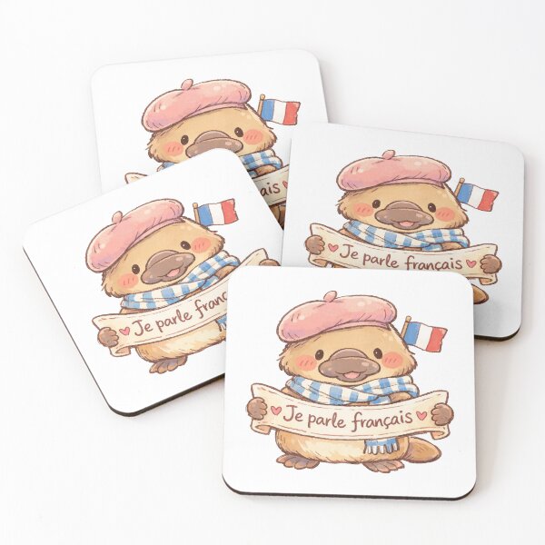 Item preview, Je parle francais Kawaii Platypus designed and sold by shudge_art.