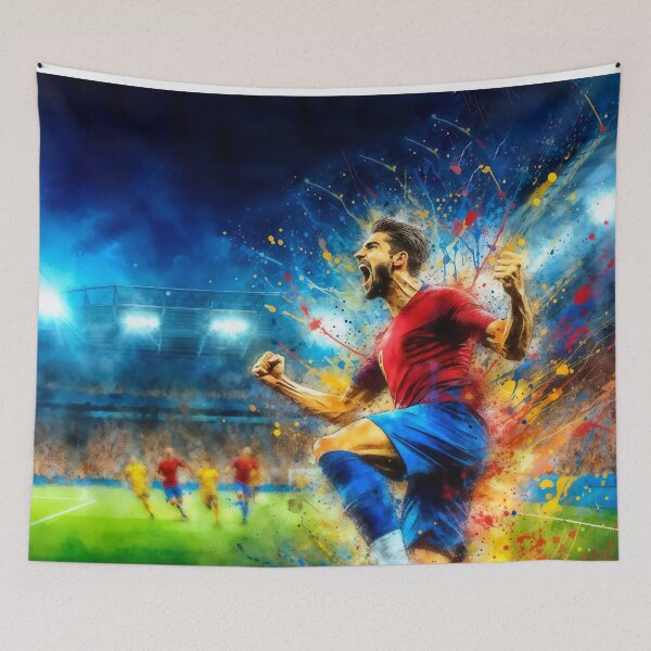 Item preview, Soccer player celebrating a goal designed and sold by paulrommer.