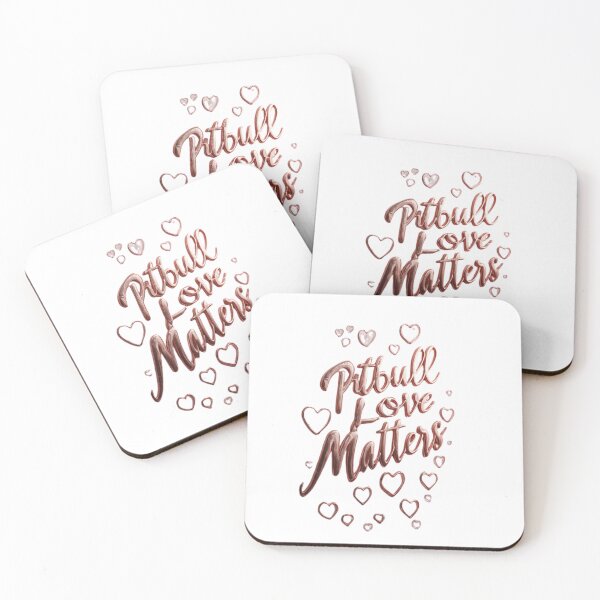 Item preview, Pitbull Love Matters Delicate Script With Hearts designed and sold by My Pitbull Place.