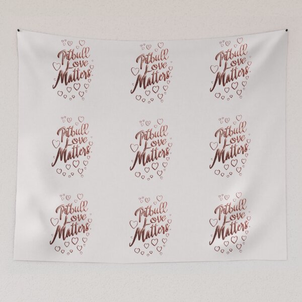 Item preview, Pitbull Love Matters Delicate Script With Hearts designed and sold by My Pitbull Place.