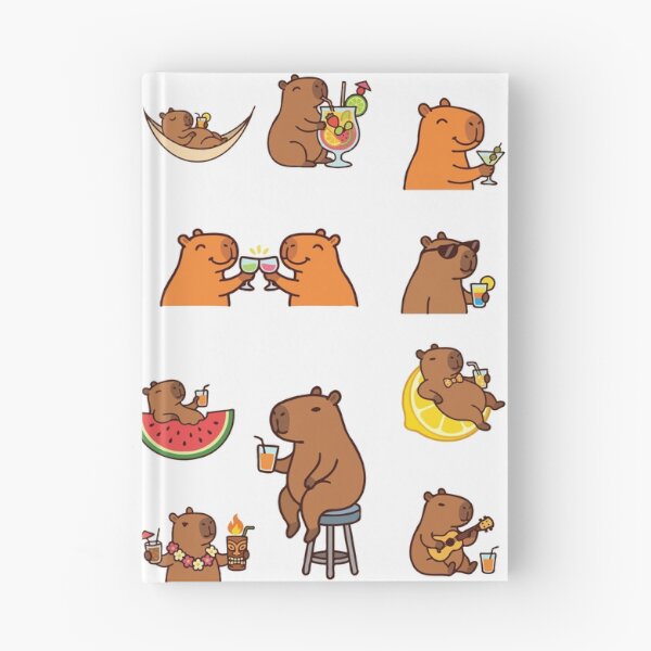 Item preview,  Capybara Mocktail Cocktail Sticker Sheet - Tee designed and sold by RedStreamStudio.