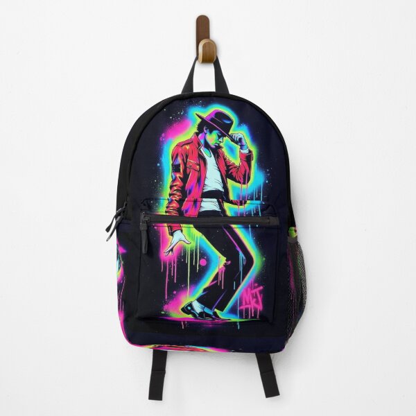 Item preview, MJ Dance King Neon Glow Bomber Jacket Art designed and sold by ExploreAura Studio.