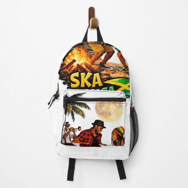 Item preview, ska-jamaica-dancing-couple-beach-bonfire-transparent.png designed and sold by rude vibes shop.