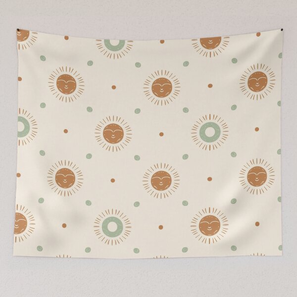 Item preview, Boho Happy Sun Seamless Pattern Design designed and sold by Quotable Gear.