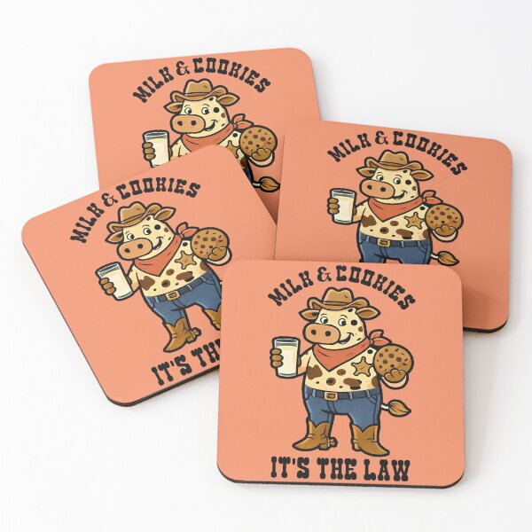 Item preview, Western cowboy sheriff cow milk and cookies law sweets desserts designed and sold by BigMRanch.