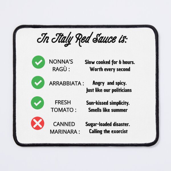 Item preview, Funny Italian Food Rules: Authentic Red Sauce vs Canned Marinara designed and sold by TheItaliandilemma.