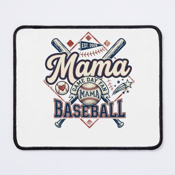 Item preview, Mama Baseball Game Day Fan EST 2026 - Vintage Sports Style designed and sold by Lozarux.