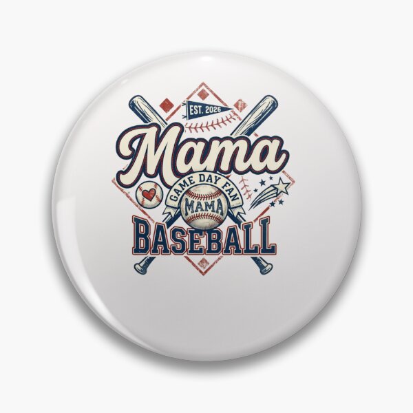 Artikelvorschau, Mama Baseball Game Day Fan EST 2026 – Vintage-Sportstil entworfen und verkauft von Lozarux.