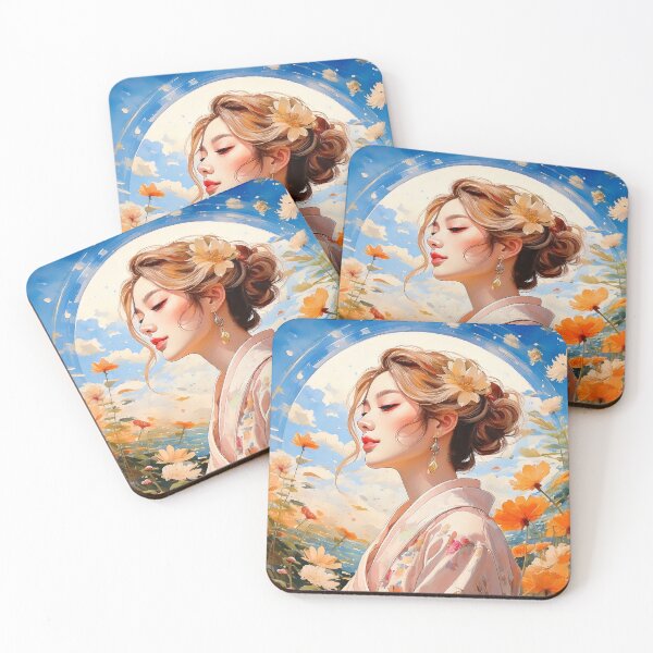Item preview, Dreamy Woman in Flower Field designed and sold by BetweenForms.