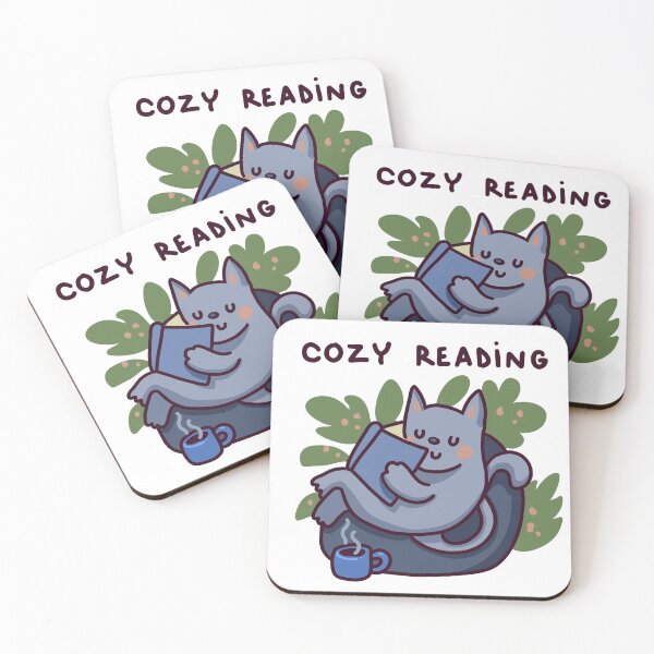 Item preview, Cozy reading cute cat designed and sold by sianelliot.
