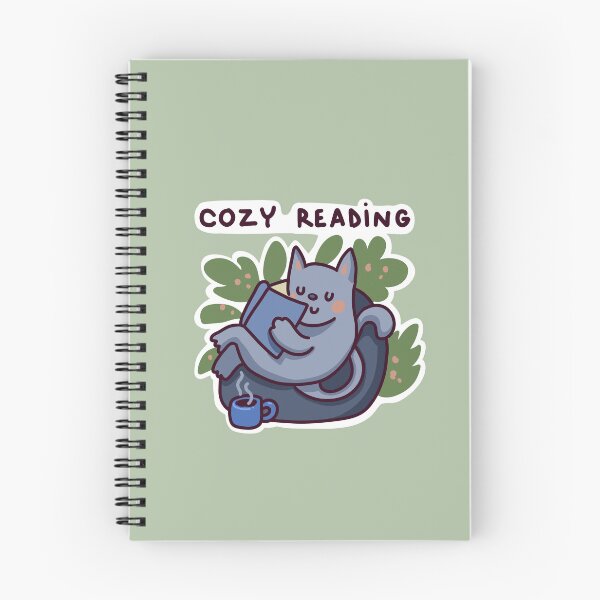 Item preview, Cozy reading cute cat designed and sold by sianelliot.