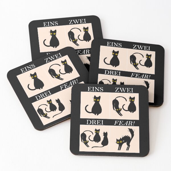 Item preview, Learning German Fear: Eins, Zwei, Drei - Cat FEAR (dark background) designed and sold by Groenendijk.