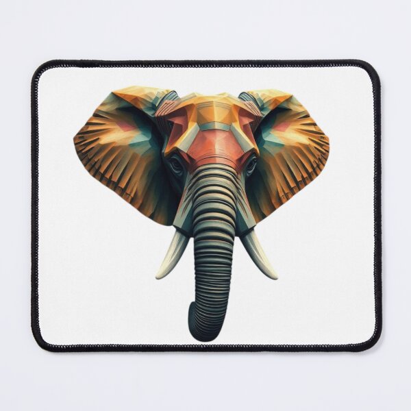 Item preview, digital design, elephant head digital art designed and sold by geekmania48.