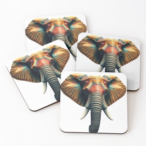 Item preview, digital design, elephant head digital art designed and sold by geekmania48.