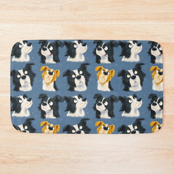 Item preview, Funny Expressive Border Collie Dog Faces Cartoon designed and sold by NicolasGlowArt.