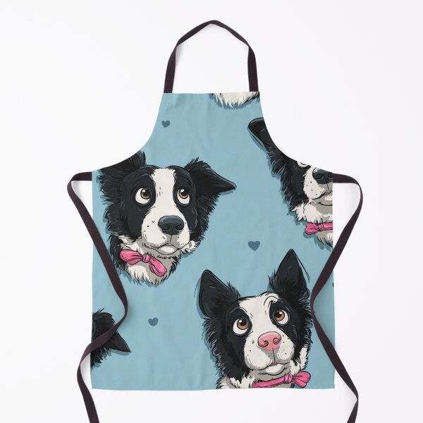 Item preview, Adorable Border Collie Dog Faces Pink Bows designed and sold by NicolasGlowArt.