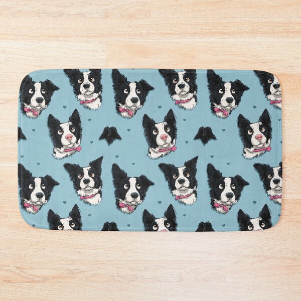 Item preview, Adorable Border Collie Dog Faces Pink Bows designed and sold by NicolasGlowArt.