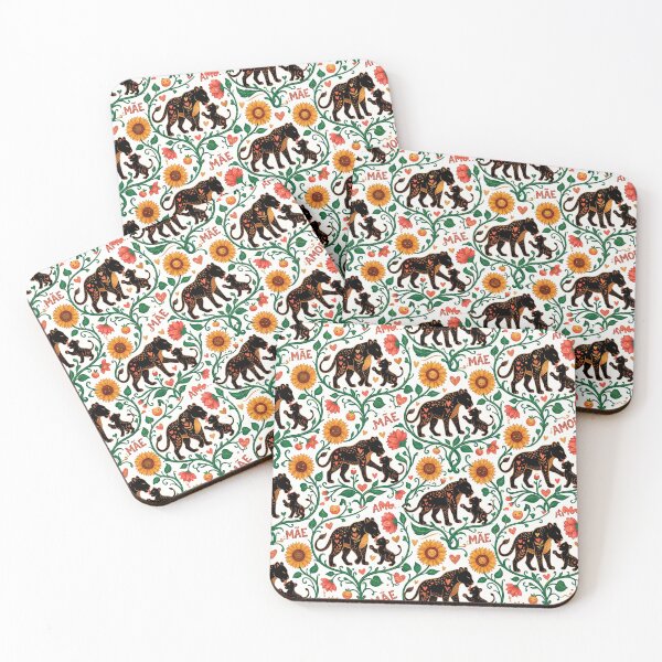 Item preview, Mother Lioness Amor - Botanical Wildlife Pattern designed and sold by edstorebeaches.