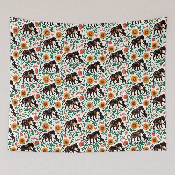 Item preview, Mother Lioness Amor - Botanical Wildlife Pattern designed and sold by edstorebeaches.