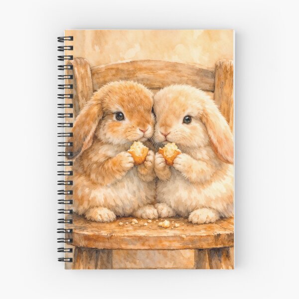 Item preview, Adorable bunnies sharing a snack designed and sold by paulrommer.