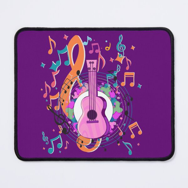 Item preview, Colorful Ukulele Music Notes Design - Cute Guitar Art for Music Lovers. designed and sold by LunaPrintCo.