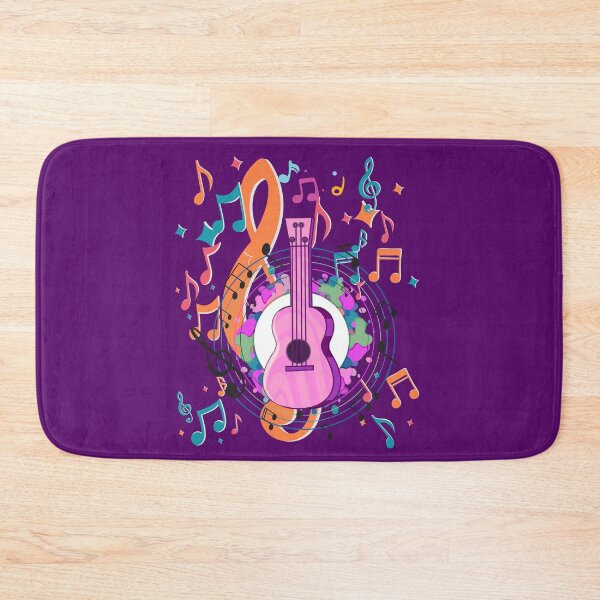 Item preview, Colorful Ukulele Music Notes Design - Cute Guitar Art for Music Lovers. designed and sold by LunaPrintCo.