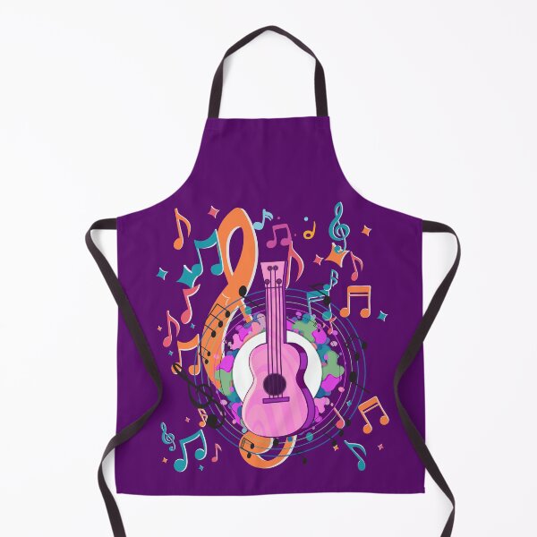 Item preview, Colorful Ukulele Music Notes Design - Cute Guitar Art for Music Lovers. designed and sold by LunaPrintCo.