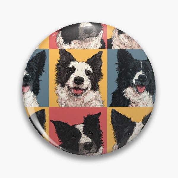 Item preview, Colorful Border Collie Dog Pop Art Portrait designed and sold by NicolasGlowArt.