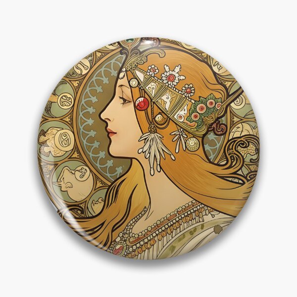 Item preview, Alphonse Mucha - Zodiaco - Remix de la diosa con estética Art Nouveau designed and sold by GreatPeopleMind.